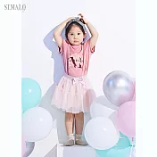 【ST.MALO】台灣製親子裝花漾奔放咖啡紗童T-1981UTM杏桃粉