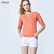 【ST.MALO】台灣製原創鐵窗花抑菌吸排女T恤-1926WTM珊瑚橘