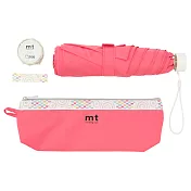 【estaa】日本mt聯名限定款折傘&拉鍊傘袋組(附mt限定紙膠帶) ‧玫瑰