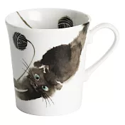 【和藍】水彩暈染陶瓷馬克杯 ‧黑貓