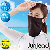 Sunlead 水陸兩用。防曬吸濕涼感抗氯面罩 (黑色)