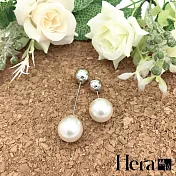【Hera 赫拉】簡約配件防走光雙珍珠領針/胸針(2入組)