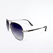 【ASLLY】漸層天空藍銀框中性墨鏡/太陽眼鏡