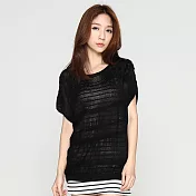 【NUMI】肩上造型鏤空針織-黑色33344(F可選)F黑色