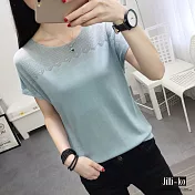 【Jilli~ko】冰絲薄款造型針織衫 A226　FREE淺藍