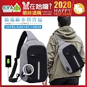 【倍麗森Beroso】韓版簡約風多功能防水防盜可充電多功能15吋後背包-BE-G00003-兩色任選灰色