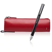 MONDAINE 瑞士國鐵經典牛皮筆袋(紅)+三合一多功能磁性筆組