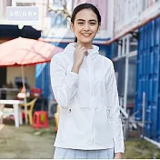 JDS@本舖-抗UV遮陽防潑水機能冰絲外套2XL白色