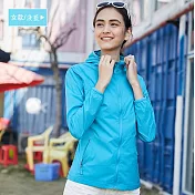 JDS@本舖-抗UV遮陽防潑水機能冰絲外套L淺藍色