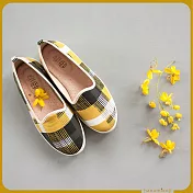 【花見小路】樂芙日/黃花悠悠花布鞋/JP23/籐黃色