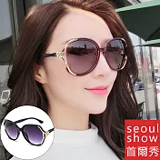 Seoul Show首爾秀 香香風山茶花大框太陽眼鏡UV400墨鏡 5156亮黑