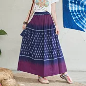 【潘克拉】民族圖騰印花長裙 TM1076 FREE紅色