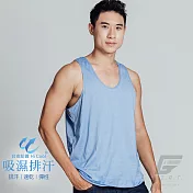 GIAT 輕盈速乾吸濕排汗背心L天空藍