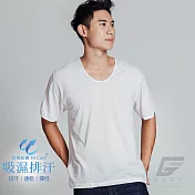 GIAT 輕盈速乾吸濕排汗短袖上衣M純淨白