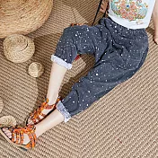 【潘克拉】潑灑拔染飛鼠棉褲 TM104 FREE黑色