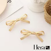【Hera 赫拉】日系甜美金屬磨砂蝴蝶結髮夾/髮飾-2款 (合金)磨砂金