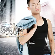 GIAT 280D涼感直塑機能內搭背心L暗黑