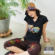 【潘克拉】子母象V領珠T TM652 FREE黑色