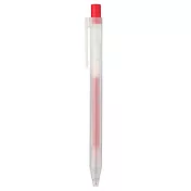 【MUJI 無印良品】自由換芯按壓滑順膠墨筆 /紅0.5mm