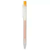 【MUJI 無印良品】自由換芯按壓滑順膠墨筆 /黃0.5mm