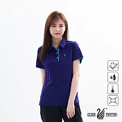 【遊遍天下】女款吸濕排汗抗UV機能POLO衫(GS1033)M寶藍藍