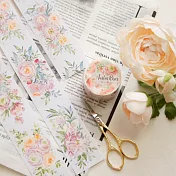 【Meow Illustration】奧斯丁的玫瑰紙膠帶 - 特油+離型紙