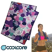COOLCORE Chill Sport涼感運動巾(印花款) /城市綠洲(涼感、降溫、運動戶外、消暑聖品)紫色花卉