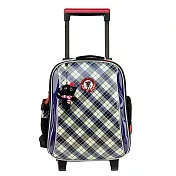 UnMe 3328格紋拉桿書包藍