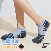 GIAT台灣製花紗萊卡機能氣墊襪(男女適穿)F花紗灰2雙