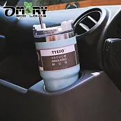 【OMORY】304不鏽鋼探索吸管杯600ML(附吸管)-藍色