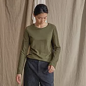 旅途原品_原野_原創設計針織純棉基礎T恤 M/L/XL　M綠色圓領