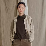 旅途原品_原野_原創設計針織純棉基礎T恤 M/L/XL　M咖啡高領