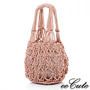 eeCute巴黎童話編織包(可手提/肩背)四色可選戀愛粉