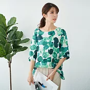 【慢。生活】水彩泡泡印花上衣 5811　FREE綠色