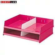 LIHIT LAB. A-7312-3 雙層置物架粉紅色