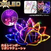 發光甜美兔耳朵髮箍派對演唱會LED閃光裝飾頭箍-超值2入 kiret