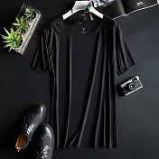 【KISSDIAMOND】日本MILMUMU羊奶絲科技無痕涼感衣(運動/跑步/健身/高彈力/休閒)L黑色