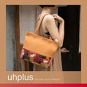 uhplus 和風輕托特- 貓の和物語(土黃)