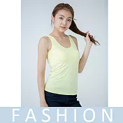 【2F韓衣】無鋼圈圓領背心舒適Bar-T-S黃
