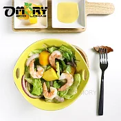 【OMORY】禪風錐形雙耳孔陶瓷插筷碗-黃色