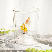 嬉戲水畔雙層玻璃杯