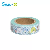 【日本正版授權】角落生物 紙膠帶 15mm寬 手帳貼 角落小夥伴 -斜紋款