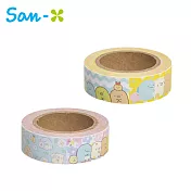 【日本正版授權】角落生物 可撕式 紙膠帶 15mm寬 虛線可撕 手帳貼 角落小夥伴 -大集合款