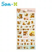 【日本正版授權】拉拉熊 燙金 貼紙 日本製 手帳貼 懶懶熊 Rilakkum -白色款