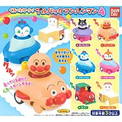 【日本正版授權】全套6款 麵包超人 迴力車 P4 扭蛋/轉蛋 玩具車 細菌人/紅精靈 萬代 362517