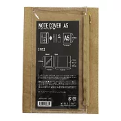 【WORLD CRAFT】可滑手機收納型筆記本書衣A5 ‧茶