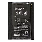 【WORLD CRAFT】可滑手機收納型筆記本書衣B6 ‧黑