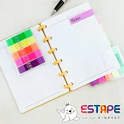 【ESTAPE】Memo抽取式隨手卡｜5色全面螢光｜3入組（15mm x 55mm/易撕貼）