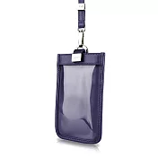 【LIEVO】 TOUCH - 頸掛式真皮手機套_午夜藍