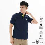 【遊遍天下】MIT男款吸濕排汗抗UV機能POLO衫(GS10027)XL丈青